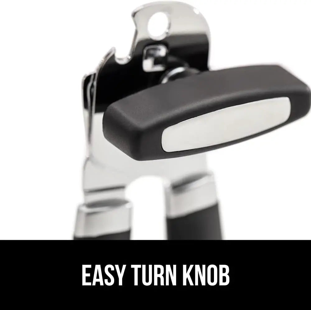 Heavy-Duty Stainless Steel Manual Can Opener with Soft Touch Handle – Rust Resistant & Ergonomic Design