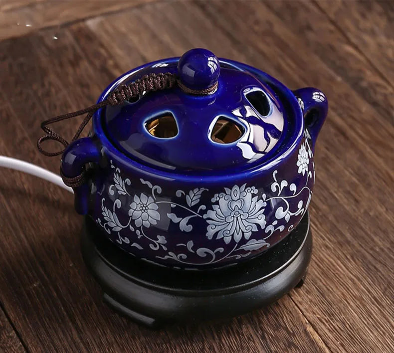 Electric Essential Oil Burner – Adjustable Temperature Aromatherapy Incense Censer