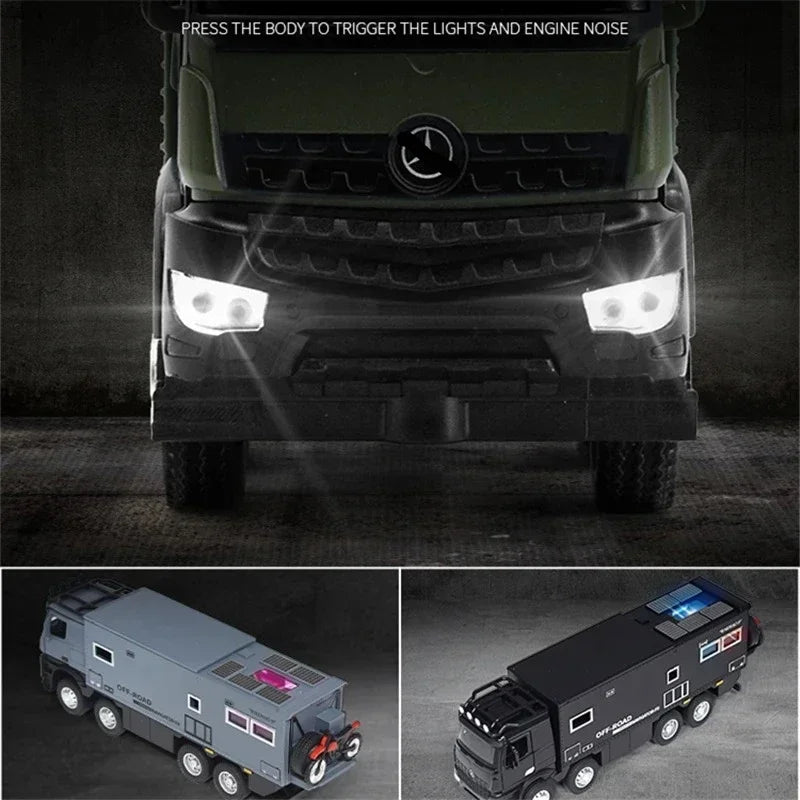 1:32 Mercedes Benz Nomadism RV Toy Car – Alloy Diecast Model with Sound & Light