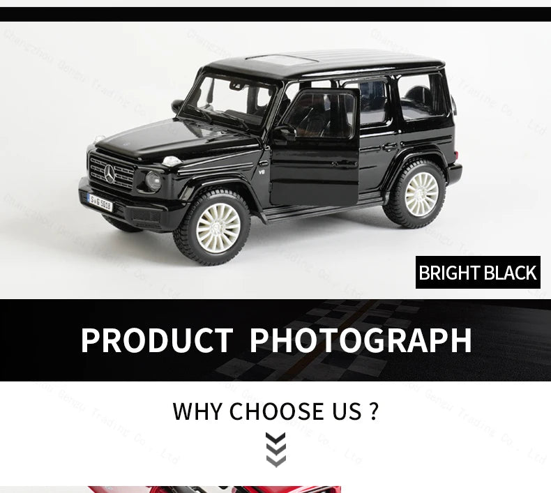 Maisto 1:24 2019 Mercedes-Benz G-Class G500 Diecast Model Car Toy – Silver Grey