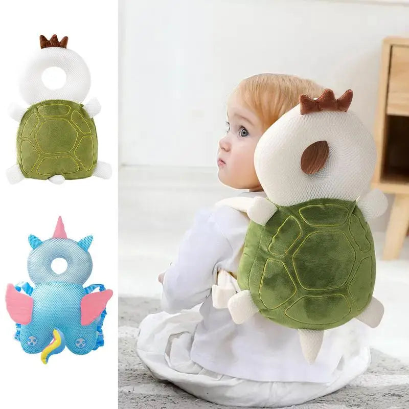Baby Head Protector Backpack Pillow for Toddlers – Soft PP Cotton Cushion with Cartoon Designs