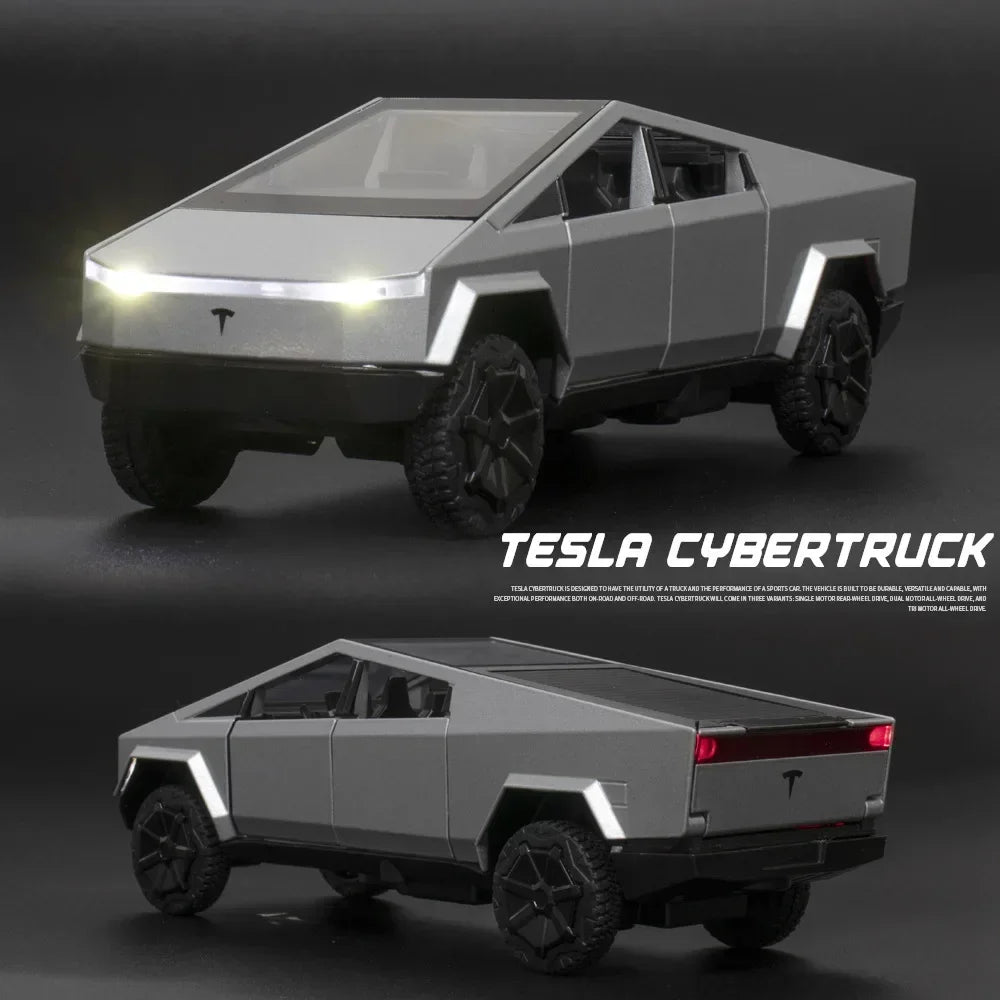1:32 Tesla Cybertruck Diecast Alloy Model – Toy Pickup Truck for Kids