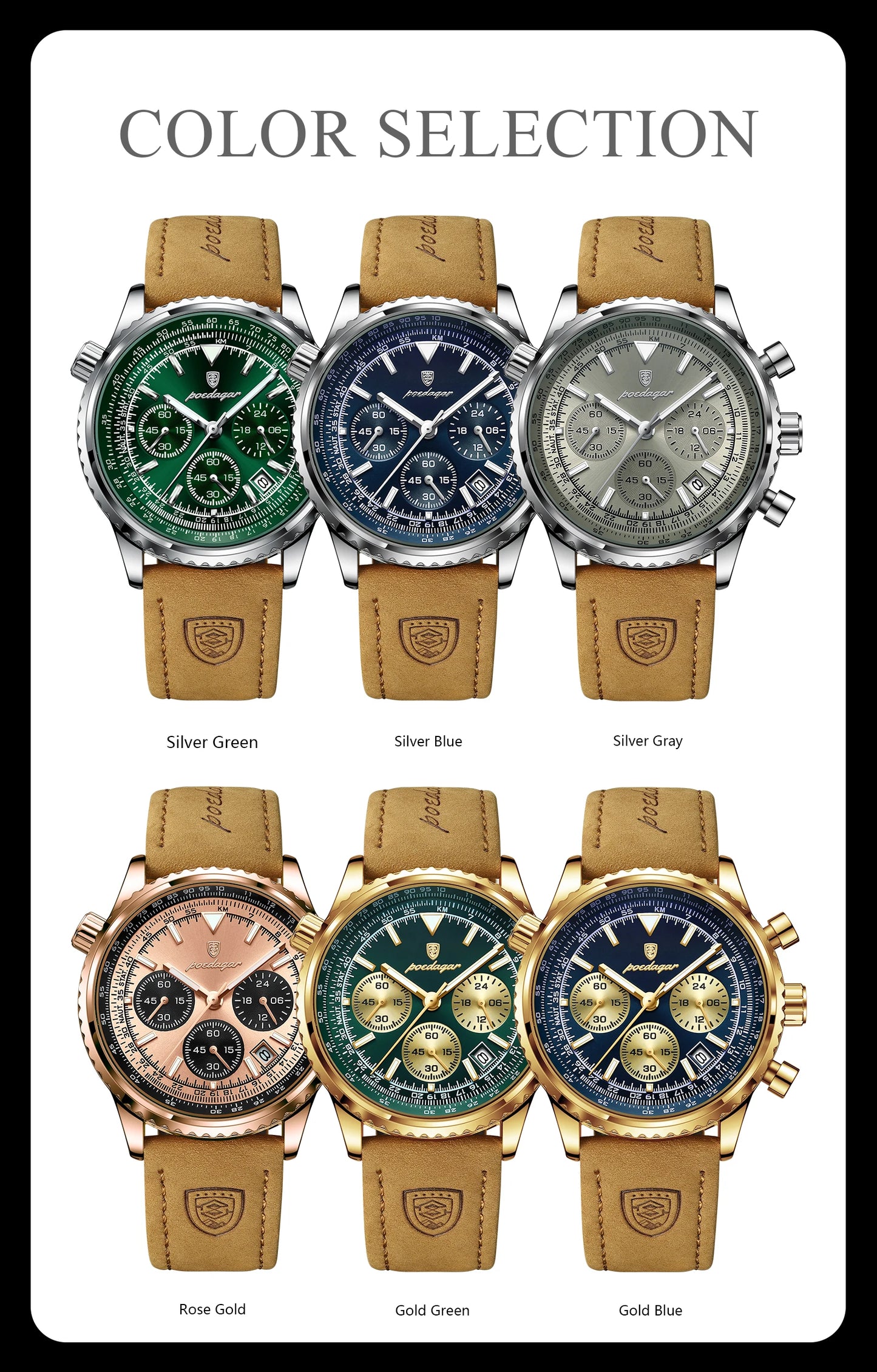 Luxury Waterproof Quartz Chronograph Watch for Men – Luminous Date & Military Style