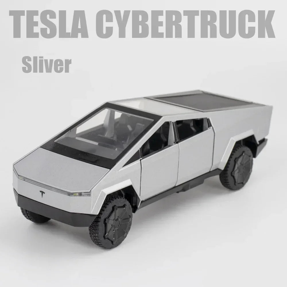 1:32 Tesla Cybertruck Diecast Alloy Model – Toy Pickup Truck for Kids