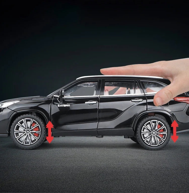 1:24 Toyota Highlander SUV Diecast Model – Alloy Toy with Sound & Light