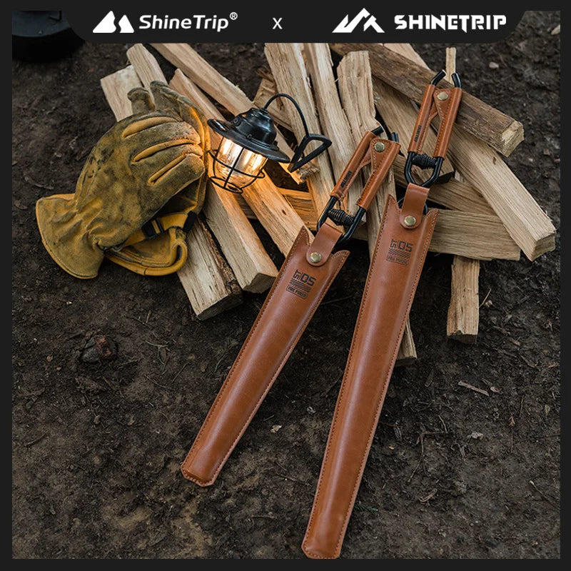 ShineTrip Camping Fire Poker | Anti-Scald Lightweight Carbon Steel BBQ Tool