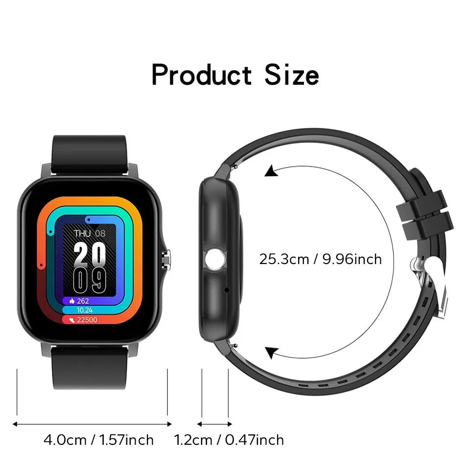2024 Smartwatch for Men & Women – Full Touch Screen, Fitness Tracker, BT Call, Waterproof Sports Watch