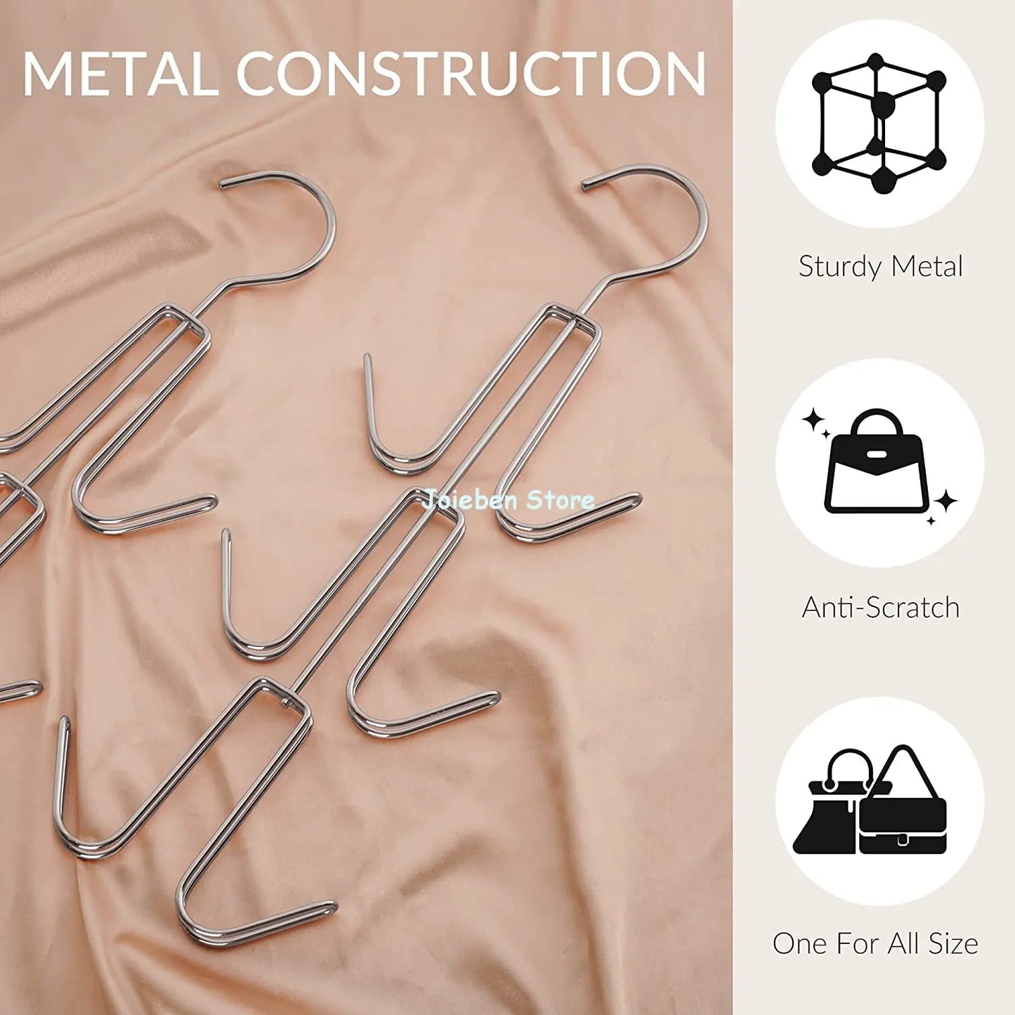 Handbag Storage Hanger Hooks - Rotating Organizer for Bags, Scarves, and Accessories