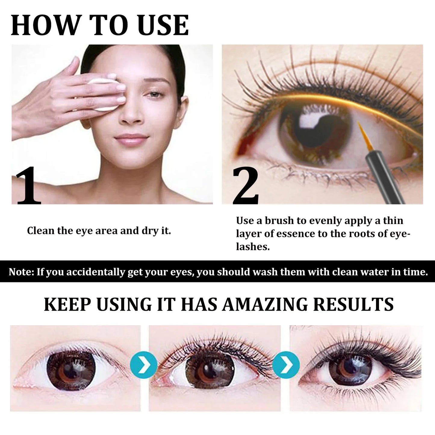 Eyelash Growth Serum Set – Natural Lash Thickening & Repair (3pcs)