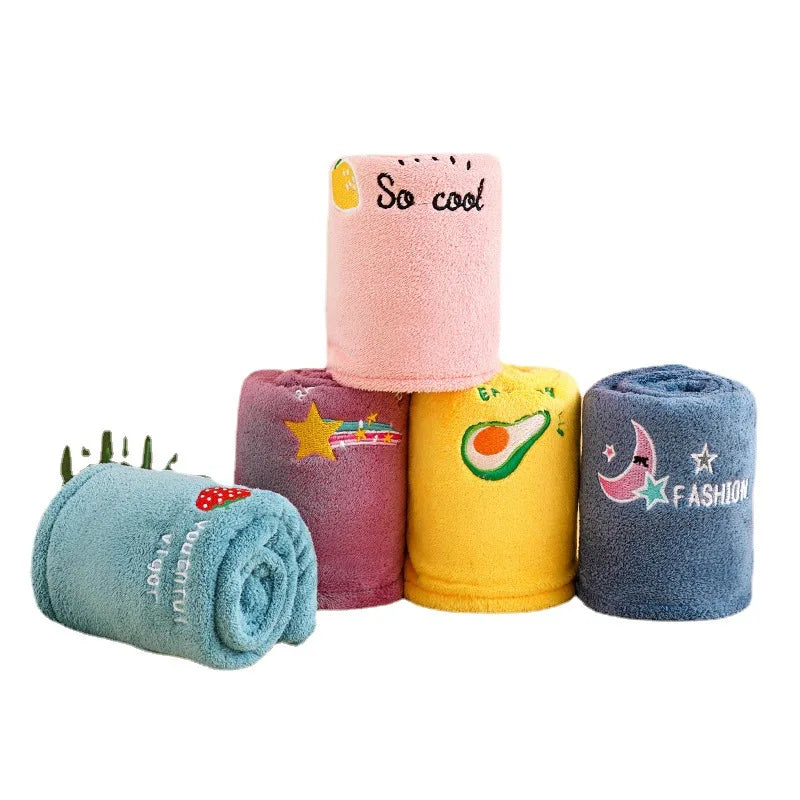 Quick Dry Hair Hat - Super Absorbent Soft Towel for Women & Girls (Coral Fleece)