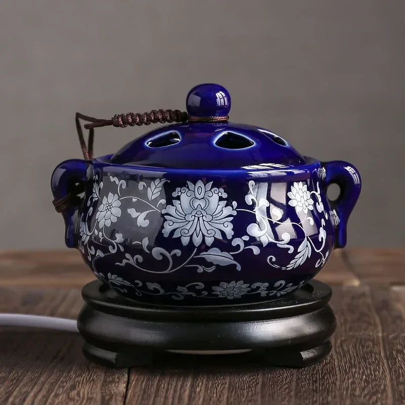 Electric Essential Oil Burner – Adjustable Temperature Aromatherapy Incense Censer