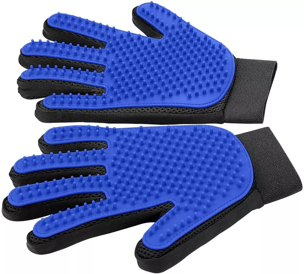 Pet Grooming Glove - Gentle Hair Remover Mitt for Cats & Dogs