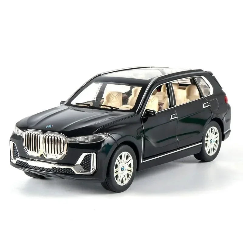 1:24 Scale Diecast BMW X7 Alloy SUV Toy – Sound & Light Collectible