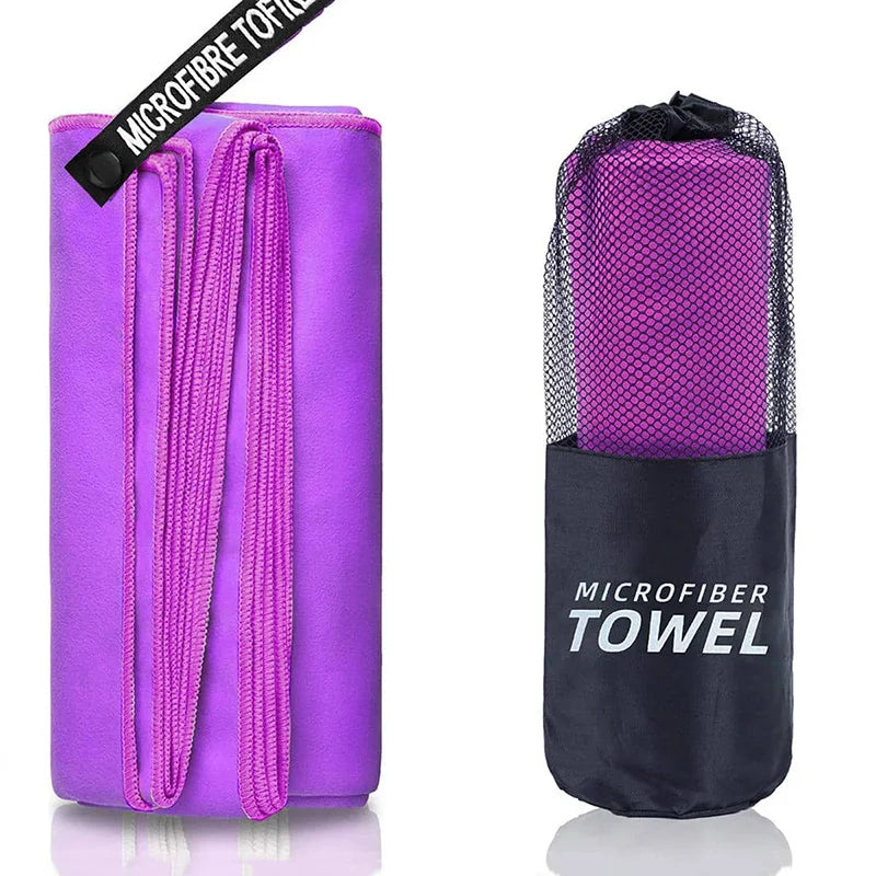 Quick-Dry Microfiber Sport Towel – Super Absorbent, Ultra Lightweight & Compact – Fast Drying Travel Towel for Gym, Camping, Running, Yoga, Swimming & Beach