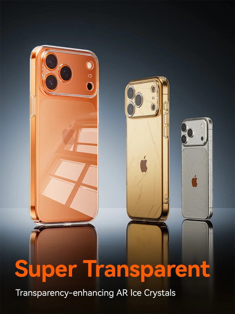 Crystal Clear Case For Iphone 17/16 Pro Max – Anti-Yellow Shockproof Transparent Pc Cover With Lens Protection