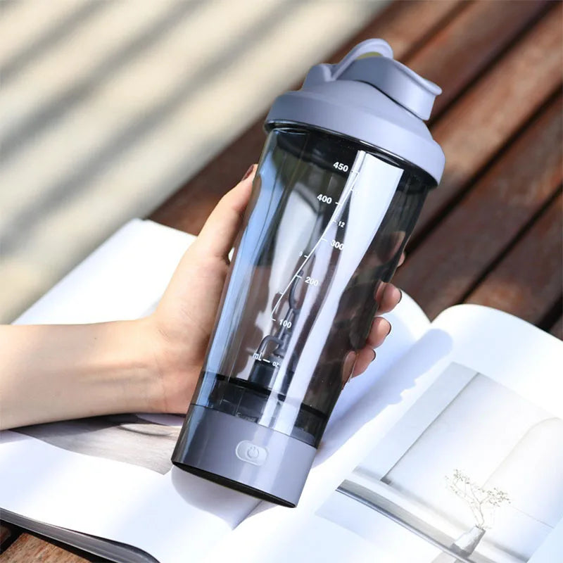 USB Rechargeable Electric Protein Shaker Bottle - Portable Mixing Cup