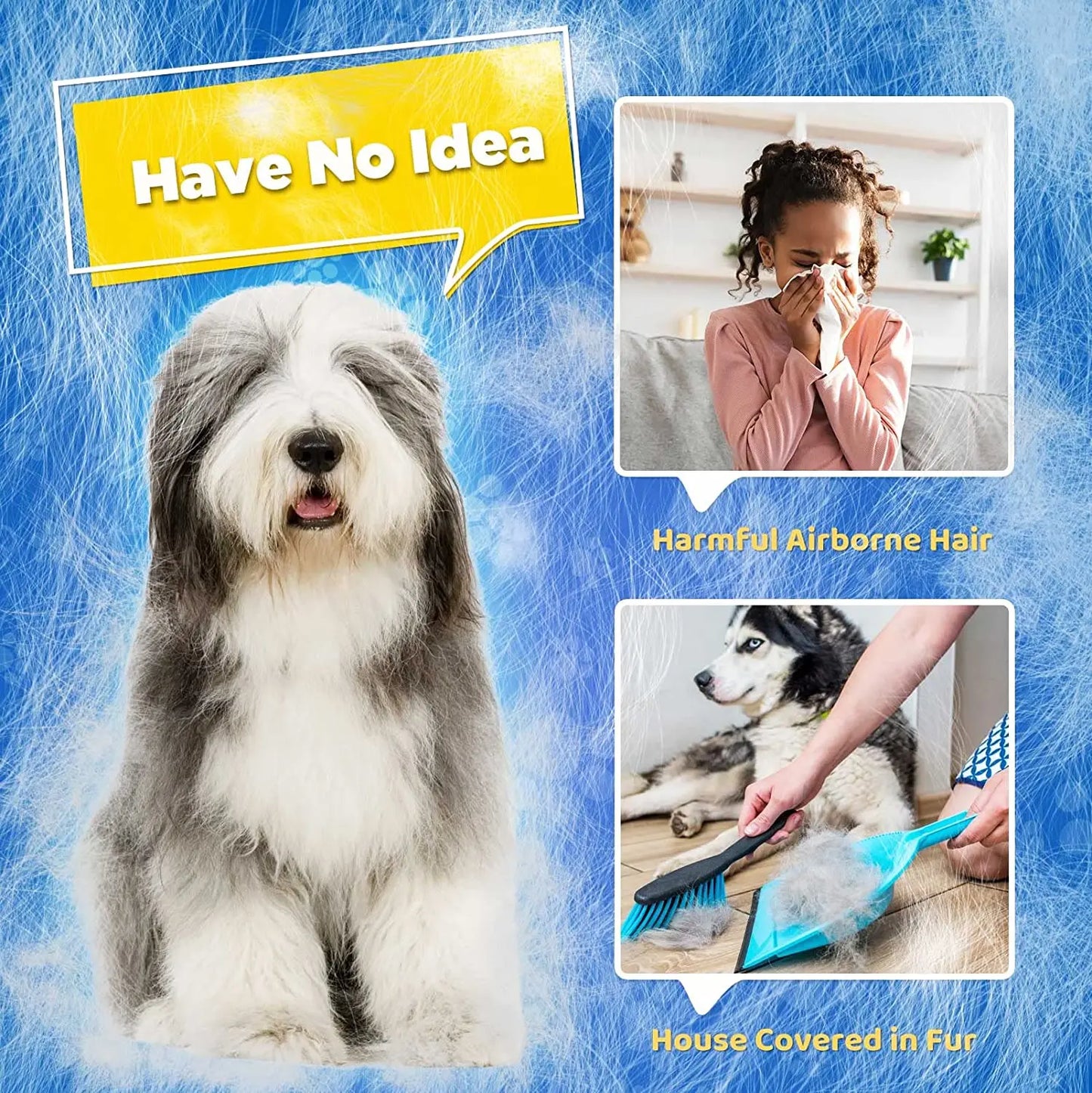 Pet Grooming Glove - Gentle Hair Remover Mitt for Cats & Dogs