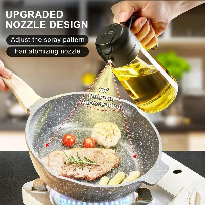 500ml Olive Oil Spray Bottle – Press-Type Dispenser for Cooking, BBQ & Baking