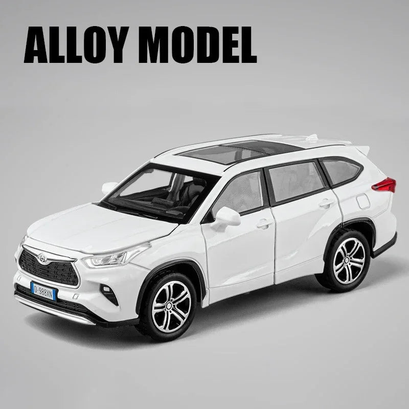 1:32 Toyota Highlander 2023 SUV Diecast Model – Alloy Toy with Sound & Light