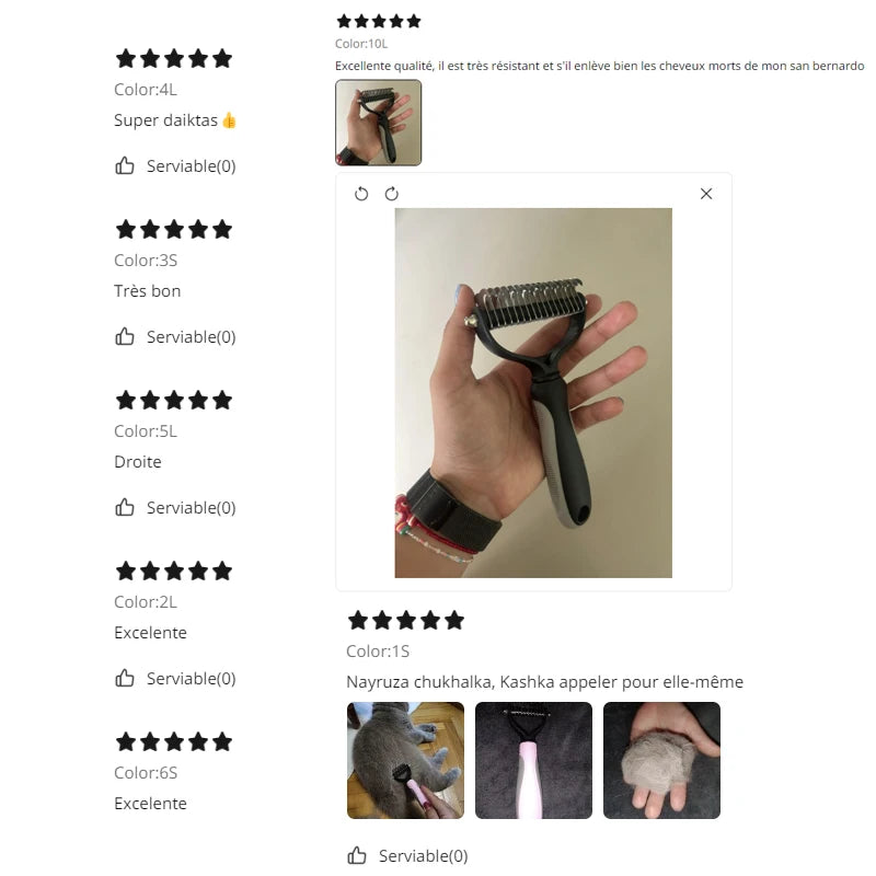 Animal Hair Brush Dog Grooming Brush Pet Hair Remover for Matted Long and Short Curly Haired Cats Pet Supplies Dog Accessories