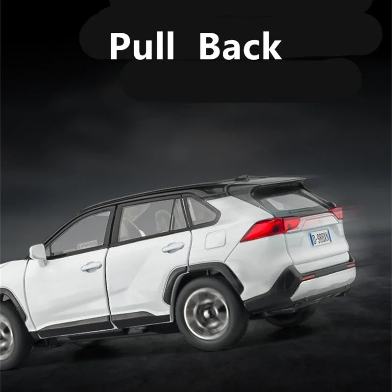 1:32 Toyota RAV4 Highlander Diecast Model – Alloy SUV Toy with Sound & Light