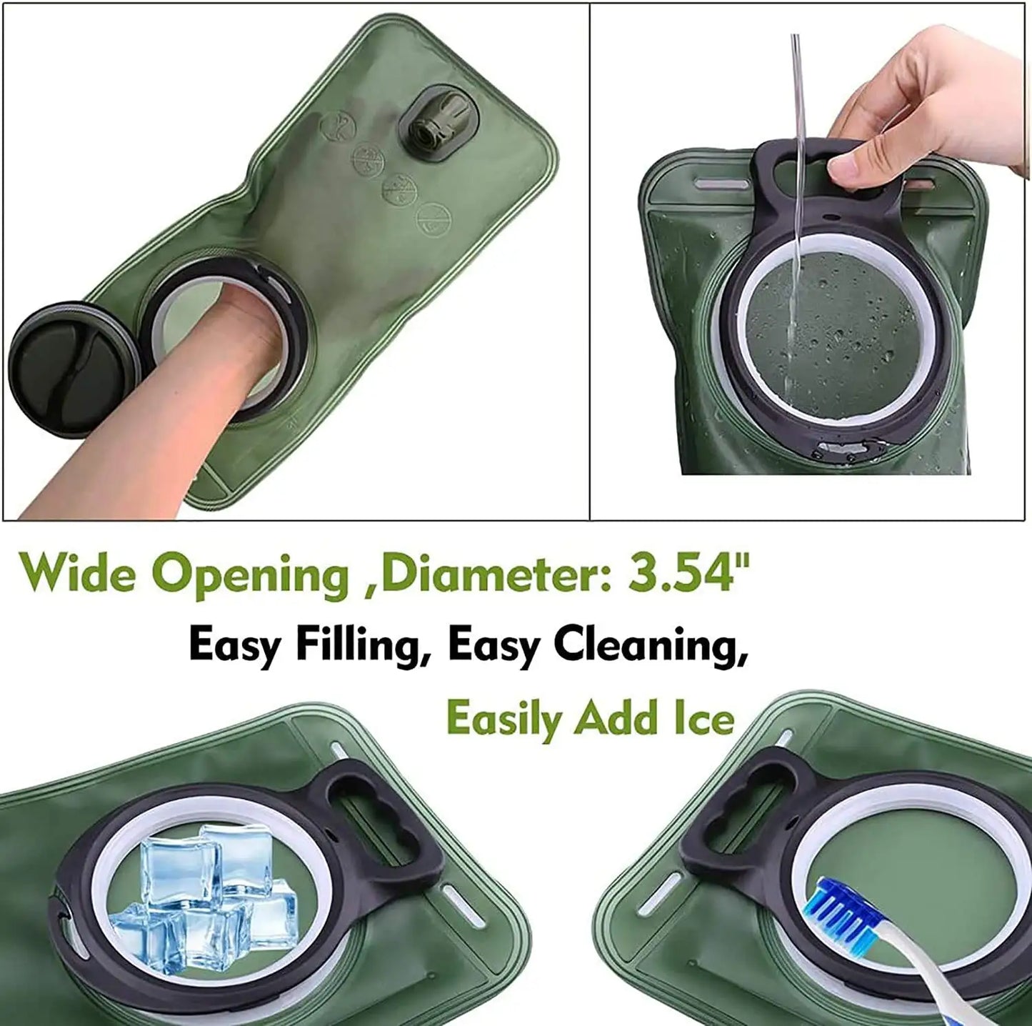 Leak-Proof Hydration Bladder Bag | BPA-Free Water Reservoir with Large Cap for Cycling