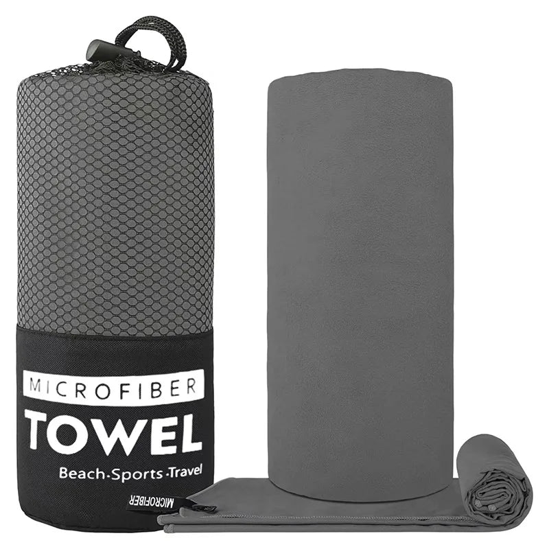 Microfiber Towel with Mesh Bag – Perfect for Travel, Camping, Gym, Yoga, Hiking & Backpacking. Quick Dry – Super Absorbent – Ultra Lightweight – Compact & Portable. Suitable for Beach, Swimming, Sports & Outdoor Adventures - Part 1