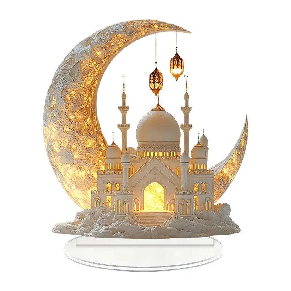 Ramadan 2025 Acrylic Eid Mubarak Ornament – Islamic Party Decor & Gifts