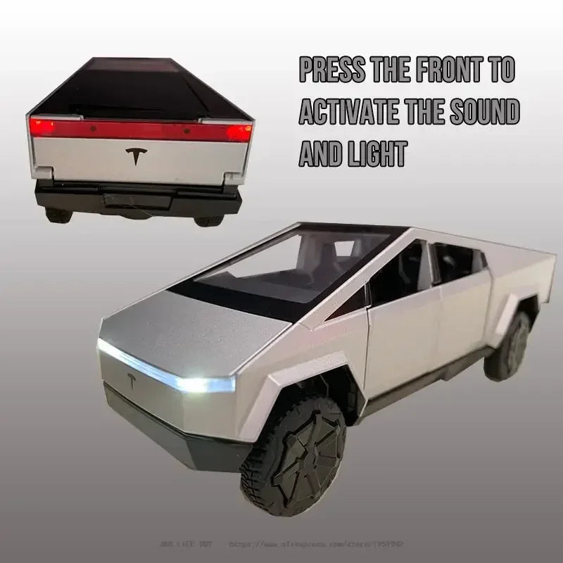 1:32 Tesla Cybertruck Diecast Alloy Model – Toy Pickup Truck for Kids