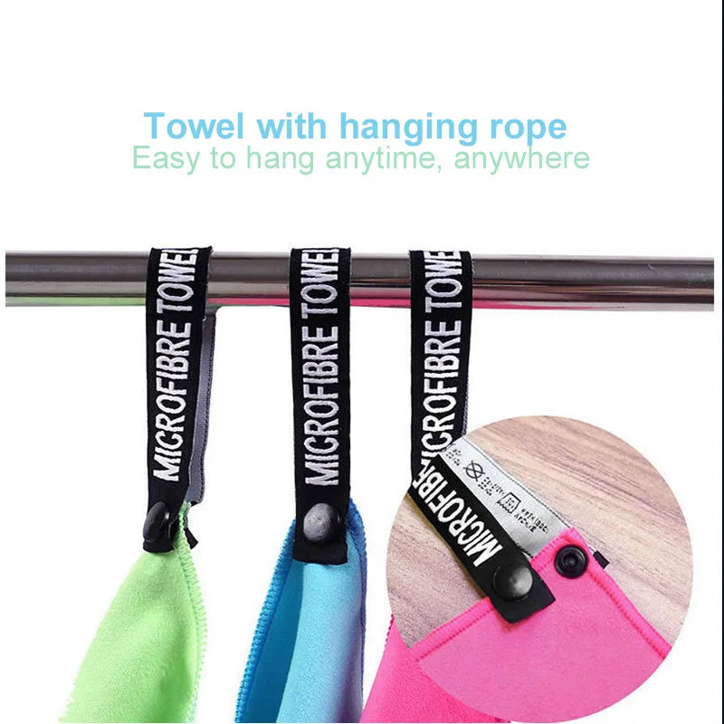 Quick-Dry Microfiber Sport Towel – Super Absorbent, Ultra Lightweight & Compact – Fast Drying Travel Towel for Gym, Camping, Running, Yoga, Swimming & Beach