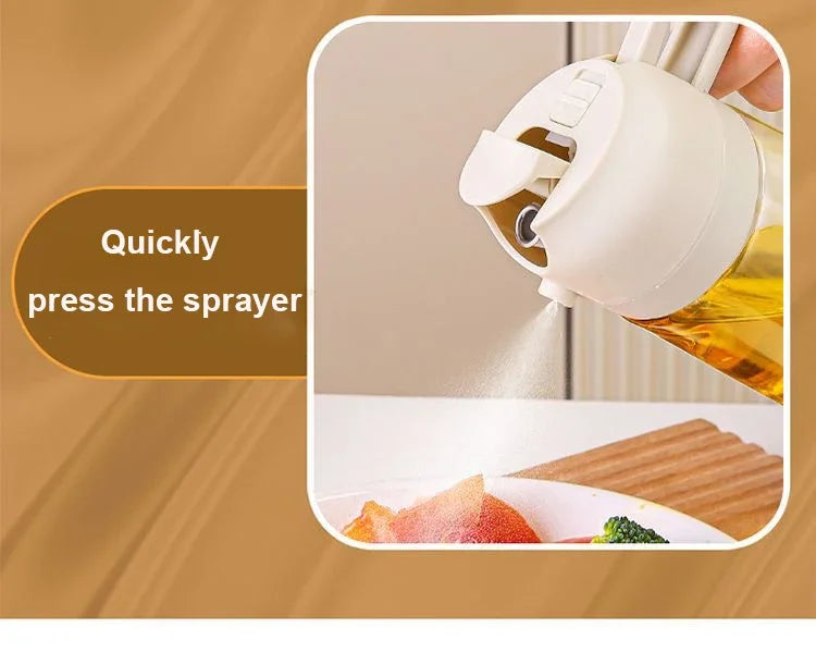 500ml Olive Oil Spray Bottle – Press-Type Dispenser for Cooking, BBQ & Baking