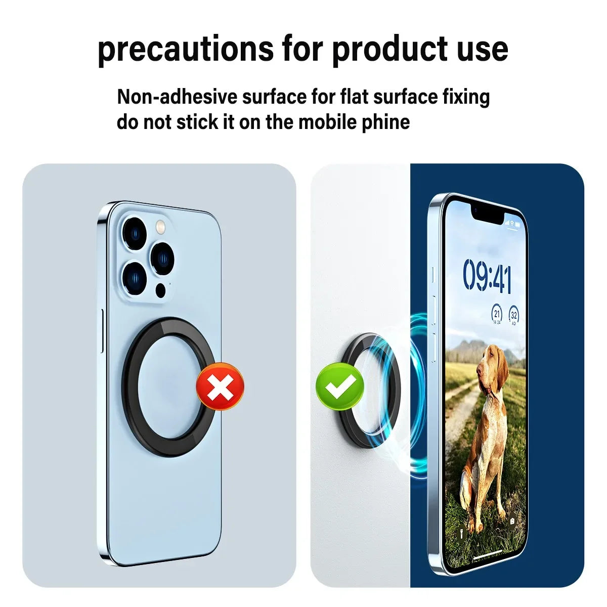 Magnetic Ring Holder For Iphone, Ipad & Universal Devices – Magsafe Compatible Wall & Car Phone Stand