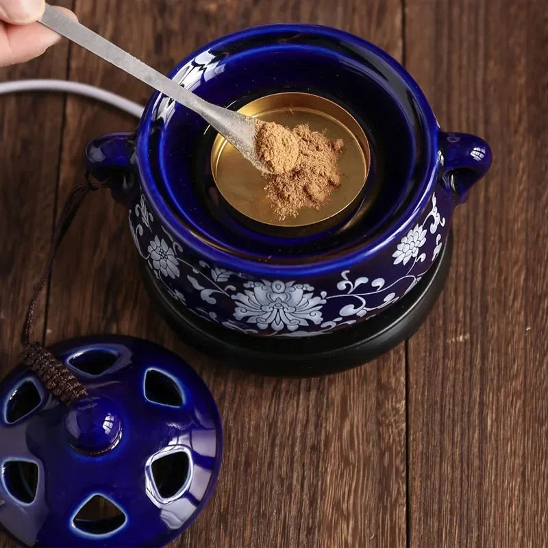 Electric Essential Oil Burner – Adjustable Temperature Aromatherapy Incense Censer