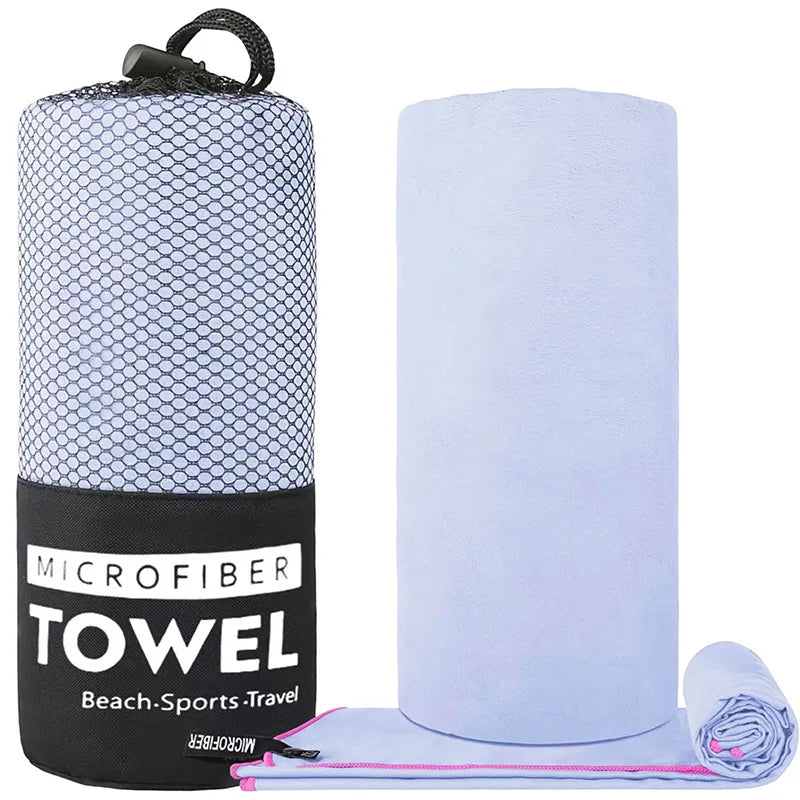 Microfiber Towel with Mesh Bag – Perfect for Travel, Camping, Gym, Yoga, Hiking & Backpacking. Quick Dry – Super Absorbent – Ultra Lightweight – Compact & Portable. Suitable for Beach, Swimming, Sports & Outdoor Adventures - Part 1