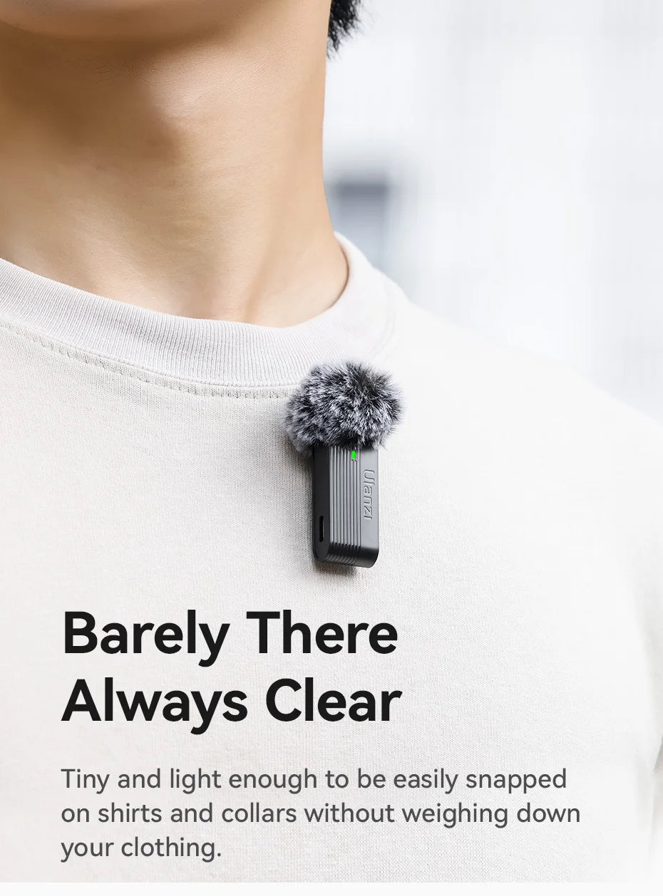 Ulanzi A100 Wireless Lavalier Microphone for iPhone & Camera