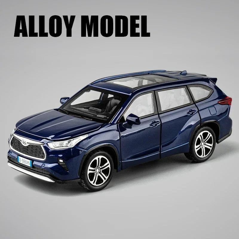1:32 Toyota Highlander 2023 SUV Diecast Model – Alloy Toy with Sound & Light