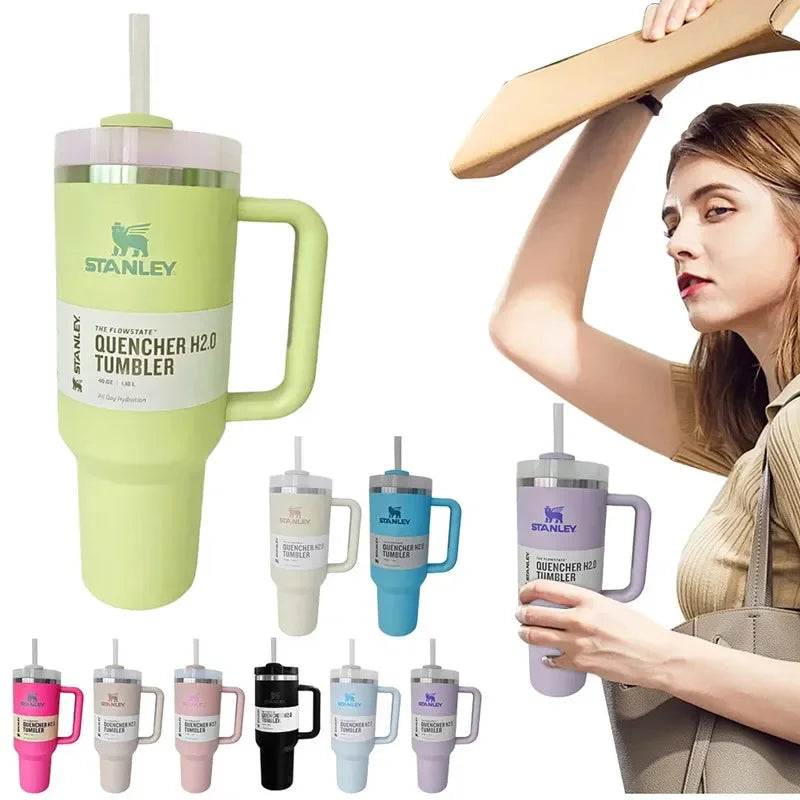 Stanley Adventure Quencher 30/40 oz Stainless Steel Tumbler with Handle & Straw – Large Capacity Insulated Travel Mug