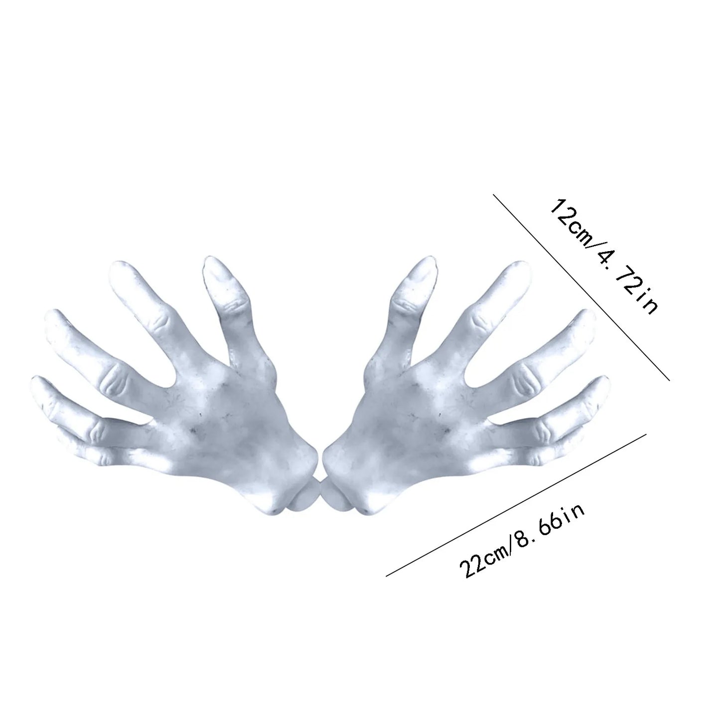 Halloween Fake Human Witch Hands – Plastic Horror Props for Spooky Decorations