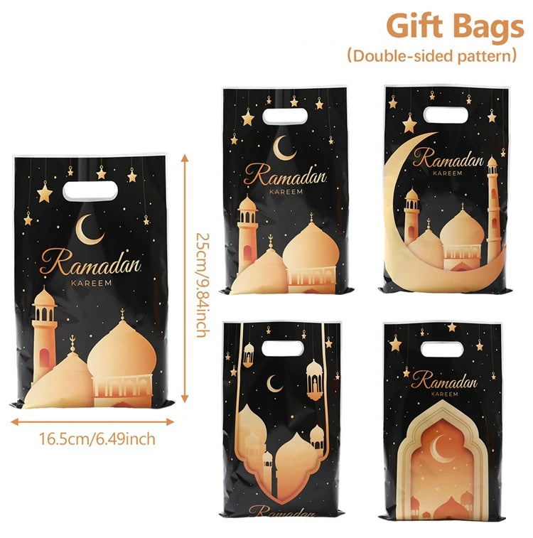 2025 Eid Mubarak Candy Bags - Ramadan Gift Bags for Cookies and Party Decorations