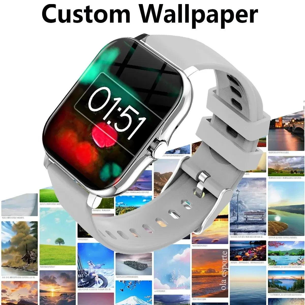 2024 Smart Watch for Men & Women - 1.44" DIY Faces, Bluetooth Call, Fitness Tracker