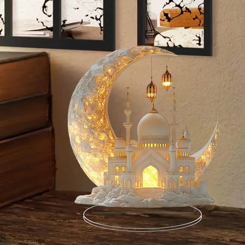 Ramadan 2025 Acrylic Eid Mubarak Ornament – Islamic Party Decor & Gifts