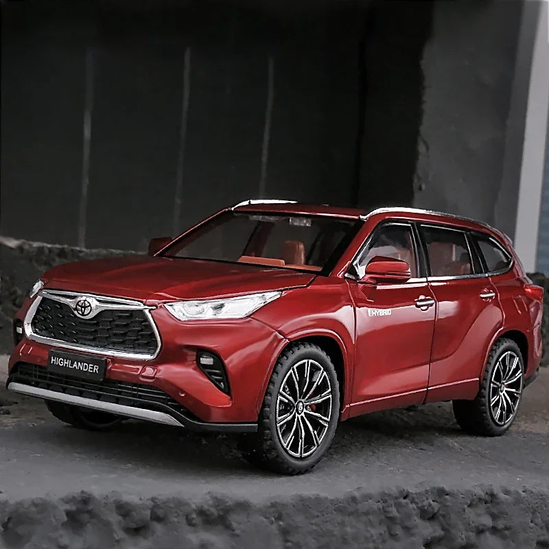 1:24 Toyota Highlander SUV Diecast Model – Alloy Toy with Sound & Light