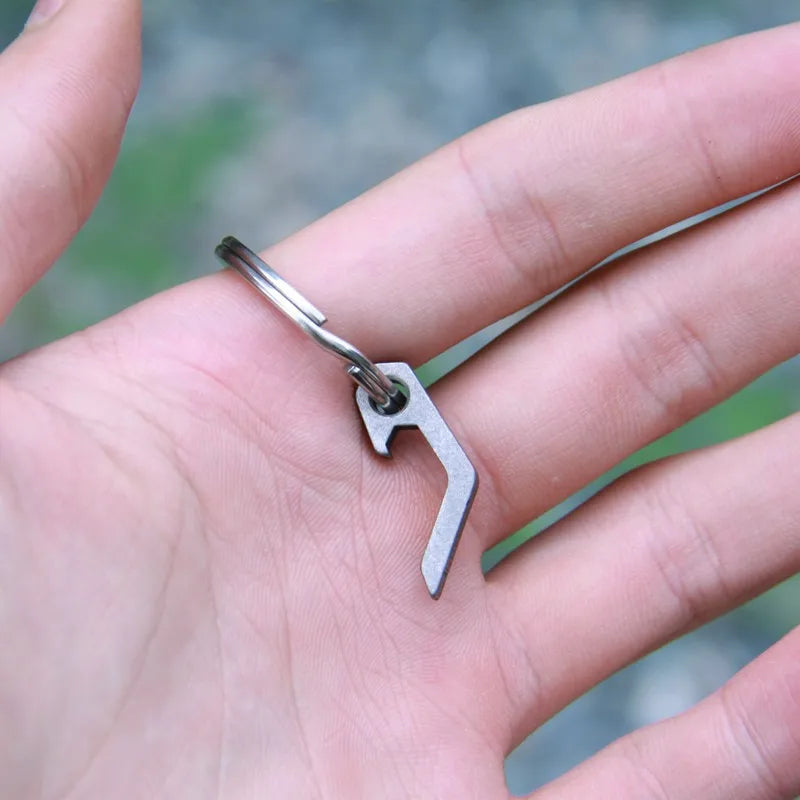Mini Lightweight Beer Bottle Opener Keyring – Portable EDC Pocket Tool for Camping & Hiking