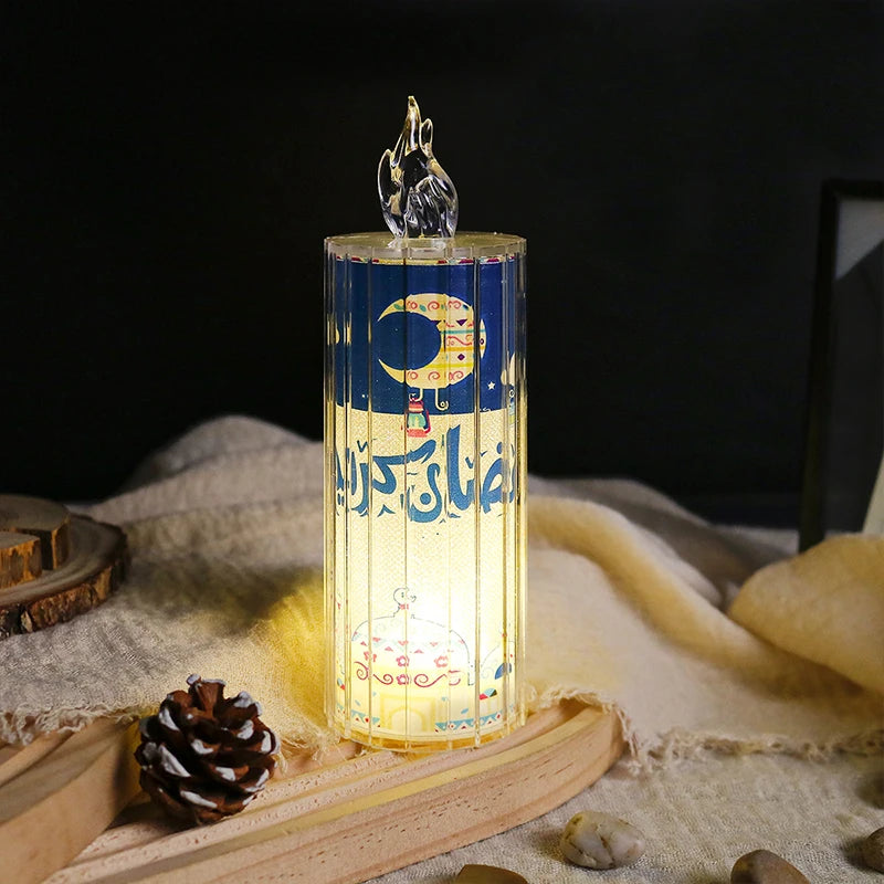 Ramadan 2025 LED Lantern – Eid Mubarak Table Ornament