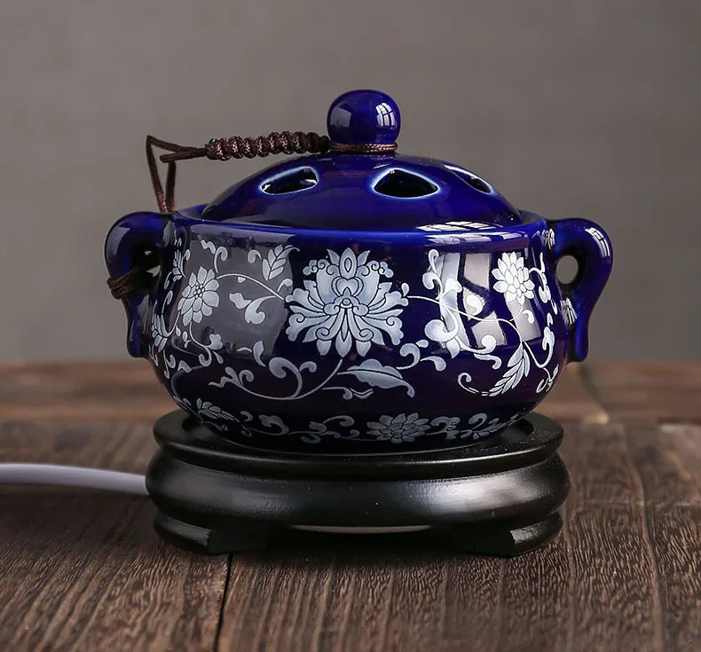 Electric Essential Oil Burner – Adjustable Temperature Aromatherapy Incense Censer