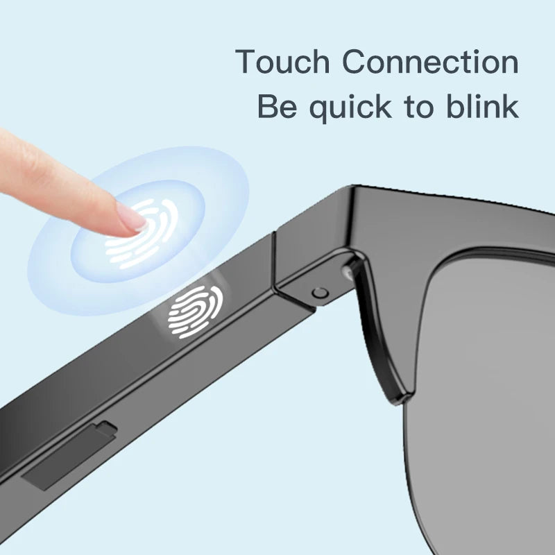 Bluetooth Lenses Man Water Proof Smartglass Stereo Connected Bezel Smartglasses Polarized Men's Sunglasses