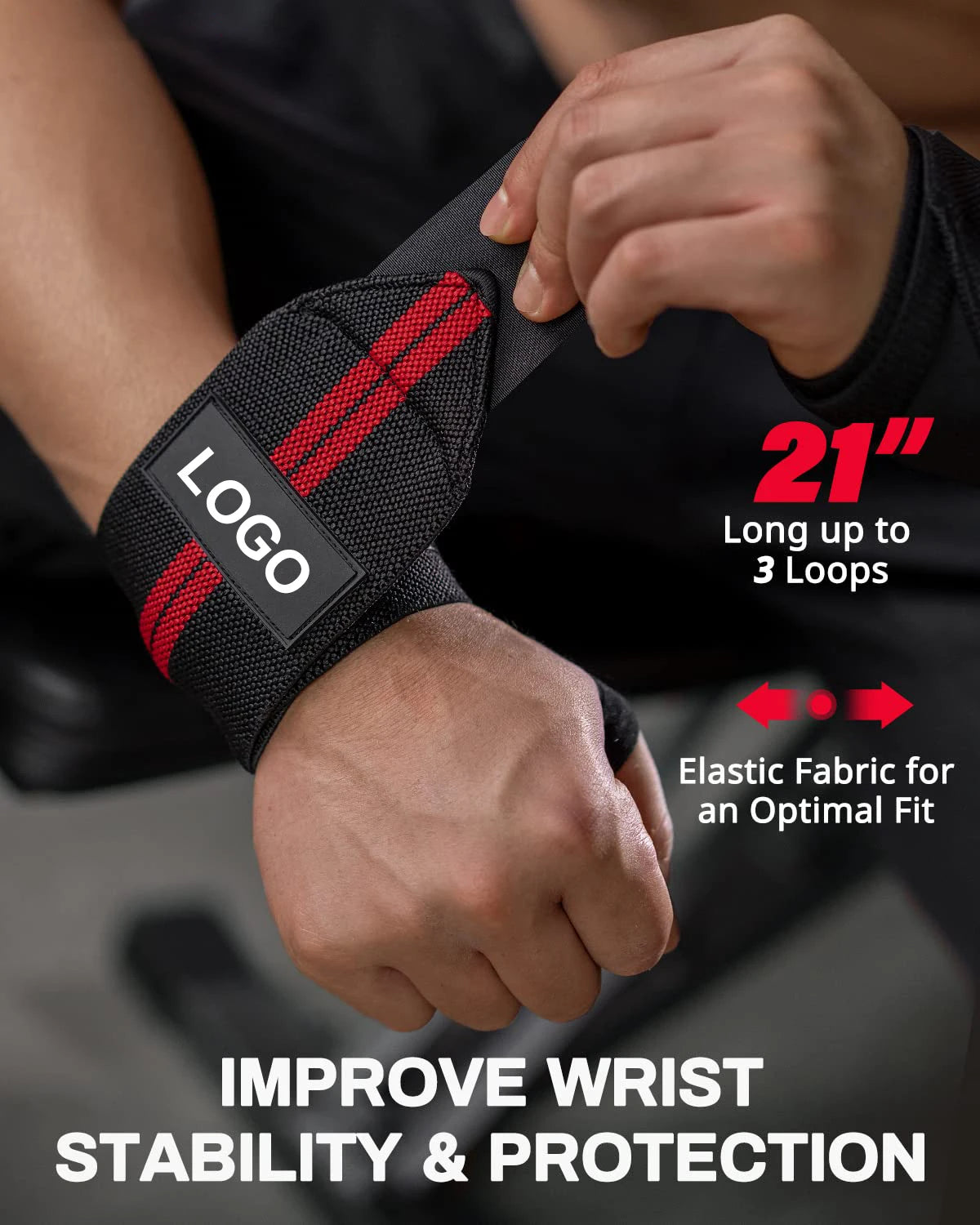 Weightlifting Wrist Wraps – Extra Strength Gym Support Straps for Fitness & Training