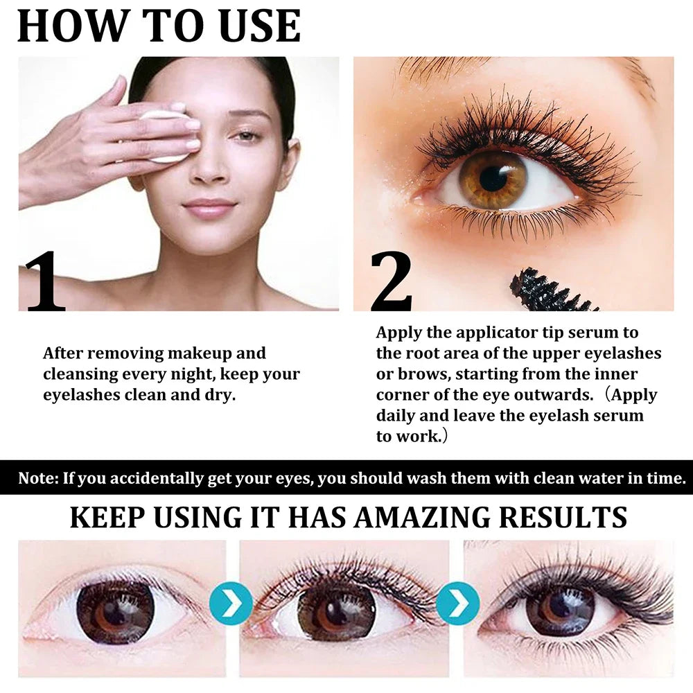 7-Day Eyelash Growth Serum – Natural Thicker, Fuller Lashes & Brows Enhancer, 10ml