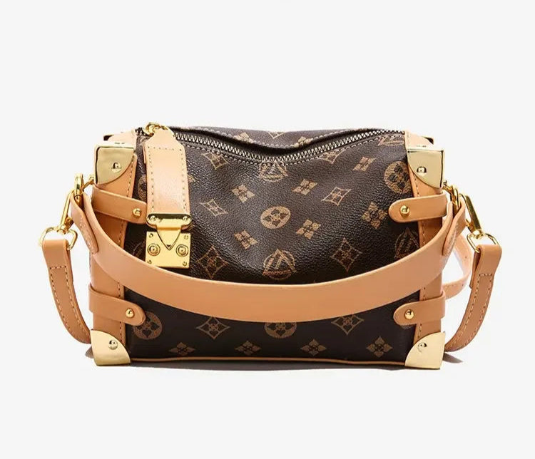 Women's 2025 Small PU Leather Square Shoulder Bag – Zipper Closure, Stylish Messenger Purse for Market, Gym, and City Walk