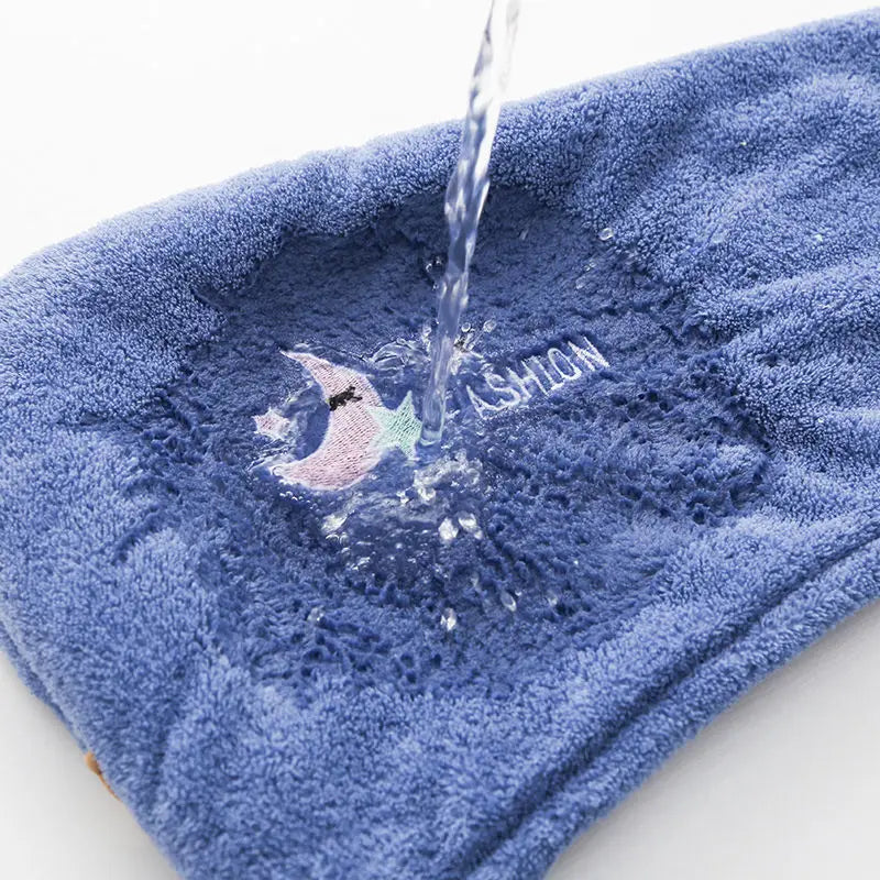 Quick Dry Hair Hat - Super Absorbent Soft Towel for Women & Girls (Coral Fleece)